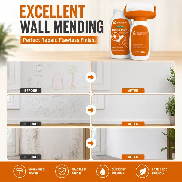 WallFix™ – White Wall Crack Repair & Paint Roller